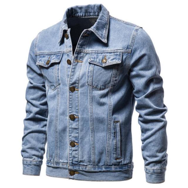 Männer Winter Fleece Jeansjacke in Casual Look