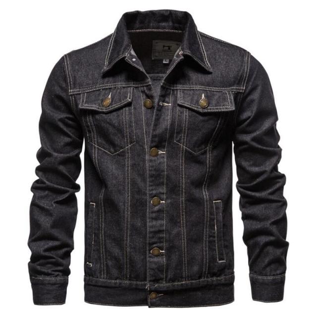 Männer Winter Fleece Jeansjacke in Casual Look