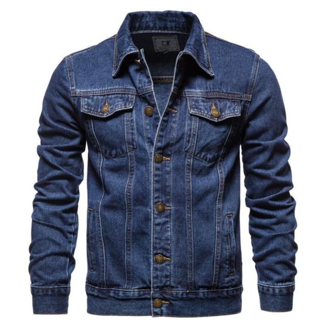 Männer Winter Fleece Jeansjacke in Casual Look